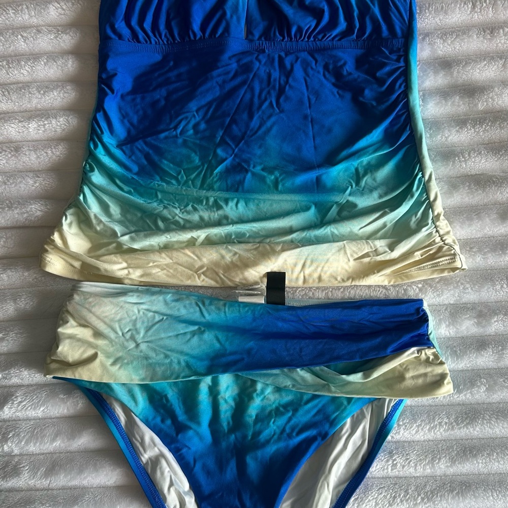 La Blanca Blue and Green Ombre Swimsuit